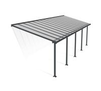 Canopia Olympia Pergola addossata in alluminio 3x9.2 m Grigio
