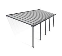 Canopia Olympia Pergola Addossata in Alluminio 3X9.8 m Grigio