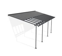 Canopia Sierra Cabrio Pergola addossata in alluminio 3x7.4 m Grigio con pannelli ombreggianti mobili