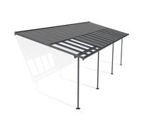 Canopia Sierra Cabrio Pergola addossata in alluminio 3x9.2 m Grigio con pannelli ombreggianti mobili