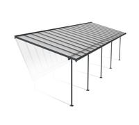 Canopia Sierra Pergola Addossata in Alluminio 3X10.4 m Grigio