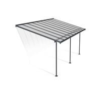 Canopia Sierra Pergola Addossata in Alluminio 3X5.6 m Grigio