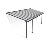 Canopia Sierra Pergola Addossata in Alluminio 3X8.6 m Grigio
