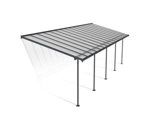 Canopia Sierra Pergola Addossata in Alluminio 3X9.2 m Grigio