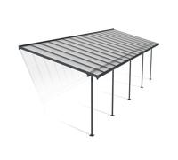 Canopia Sierra Pergola Addossata in Alluminio 3X9.7 m Grigio