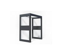 Canopia Sophia Pensilina da esterno 160x95 cm - Grigio Opal Bianco con 2 pareti laterali