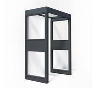 Canopia Sophia Pensilina da esterno 160x95 cm - Grigio Trasparente con 2 pareti laterali