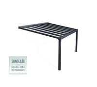 Canopia Stockholm Pergola Addossata in Alluminio di Premium 3.4X5.2 m Trasparente
