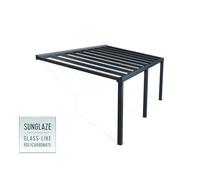 Canopia Stockholm Pergola Addossata in Alluminio di Premium 3.4X6.6 m Trasparente