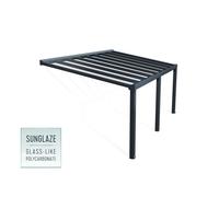 Canopia Stockholm Pergola Addossata in Alluminio di Premium 3.4X6 m Trasparente