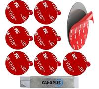 CANOPUS Cuscinetti Biadesivi Extra Forte Biadesivo Cuscinetti 5952 8 PZ Dia - 31,75mm Impermeabile Nastro Adesivo Circolare per Supporto per Telefono Dashcam da Auto, Interno Esterno