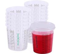 CANOPUS Premium Misurini in Plastica, 360ml (12 Pacco) Bicchieri per Vernice per Epossidica e Resina, Bicchiere di Miscelazione di Plastica per Progetti Auto, Eartistici, Uso Cucina, con 3 Coperchi