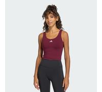adidas 3 Stripes Studio All Me Light Support Tank Top Women Canotte e Top XL Rosso scuro