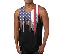 Canotta a compressione da uomo gilet hawaiano estivo casual senza maniche maglietta muscolare leggera vestibilità regolare traspirante stampata spiaggia da uomo canotte, Nero , 3XL