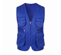 Canotta a compressione da uomo tinta unita allenamento muscolare senza maniche leggera vestibilità ampia estiva casual gilet muscolare maglietta per lavoro sportivo canotte da uomo, Blu, L