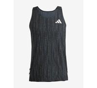 adidas Running - Adizero - Canotta nera con stampa-Nero 2XL