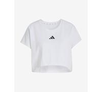 Canotta adidas Power Workout Cropped Boxy 3 strisce senza maniche bianca donna - M