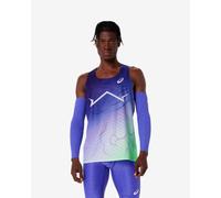 Canotta ASICS Metaspeed senza maniche blu bianco - L