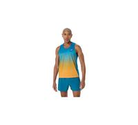 ASICS Road Fade Singlet Aegean Blue / Yamabuki Male Size 2XL