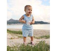 Canotta azzurra bimba "margherita"