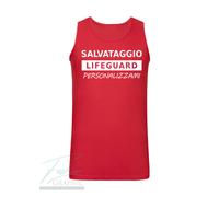 Canotta canottiera bagnino per uomo lifeguard mare con nome piscina lido hotel