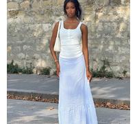 Canotta casual bianca adatta per tutti i giorni, con scollo a U profondo e schienale a racerback L,M,S,XL,XSColore unicoTessuto in maglia