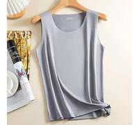 Canotta casual da donna in seta ghiacciata senza tracce per asciugatura rapida e vestibilità comoda (L grigio)