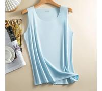 Canotta casual da donna in seta ghiacciata senza tracce per asciugatura rapida e vestibilità comoda (3XL blu)