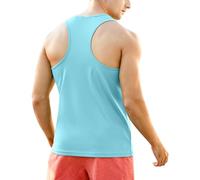 Canotta con spalline sottili Canotta da corsa senza maniche vestibilità ampia Top base estiva maglietta classica tinta unita ad asciugatura rapida sport palestra canotte da uomo, Blu, XXL