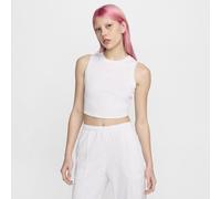 Canotta corta e aderente a mini costine Nike Chill Knit - Donna - Marrone