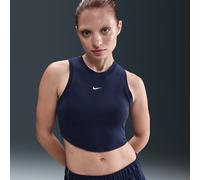 Canotta corta e aderente a mini costine Nike Sportswear Chill Knit - Donna - Blu XL (IT 52-54)