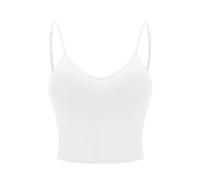 Canotta Cotone Donna Con Reggiseno Integrato Curvy Comodo Canotta Traspirante Slim Fit Estiva Sportiva Top Senza Maniche Modal Spalline Canottiera Jogging Microfibra Senza Cuciture Fitness Tank Top