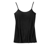 Canotta Cotone Donna Con Reggiseno Integrato Estiva Intimo Canotta Traspirante Slim Fit Elegante Morbido Top Microfibra Modal Fitness Tank Top Palestra Spalline Senza Cuciture Tinta Unita Canottiera