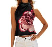 Canotta da donna alla moda, comoda e senza maniche, con design moderno stampato, perfetta per le giornate di sole, la vita quotidiana, il tempo libero, i viaggi, come elegante compagno versatile