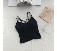 Canotta da donna con scollo a V profondo senza spalline con design aperto sul retro e forma a 3/4 di tazza per stratificazione senza cuciture sotto abiti bassi in bianco, nero, grigio o marrone