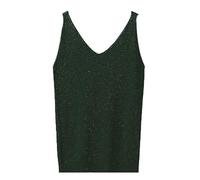 Canotta da donna in tinta unita con paillettes, lucida slim fit, canotta da donna con scollo a V, comoda e morbida, maglieria, canotte luccicanti, canotte da cocktail party, top classici, P, Taglia