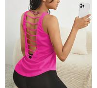 Canotta da donna monocolore senza schiena per esercizi e fitness L,M,S,XLColore unicoTessuto