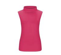 Canotta da donna senza maniche, in cotone, nera, aderente, traspirante, elasticizzata, estiva, elegante, elasticizzata, Rosa acceso., 4XL