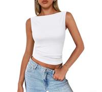Canotta da donna senza maniche per Slim Fit Basic Top Canotta da donna | per un design slim fit, senza maniche, peso leggero, ideale come strato base o top da solo, colori puri