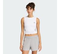 adidas Femme ADI365 Running Climacool Iconic Crop Tank, White, XL