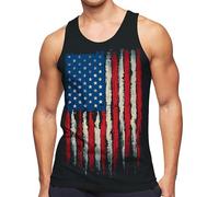 Canotta da uomo canottiera hawaiana gilet estivo casual senza maniche maglietta muscolare leggera vestibilità regolare traspirante stampata spiaggia canotte da uomo, Nero , XL