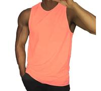 Canotta da uomo leggera in cotone, sottoveste da uomo, per palestra e corsa, senza maniche, tank top traspirante, non opaca, canottiera sportiva, muscle-shirt, ad asciugatura rapida, Colore: rosa., m