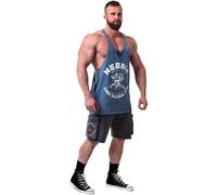 Canotta da uomo Nebbia NEBBIA x OLYMPIA Washed Muscle Back Stringer GOLDEN AGE 791 blue M