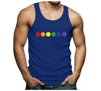 Canotta da uomo Pride Say Gay Rainbow Graphic senza maniche LGBT Pride Month Canottiera da uomo Rainbow Print Shirt Graphic Gay Pride LGBT senza maniche per il tempo libero traspirante, X blu., M