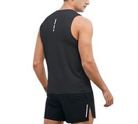 Canotta da uomo senza maniche estiva casual ad asciugatura rapida atletica leggera allenamento corsa palestra uomo canotta canottiera, Nero , L