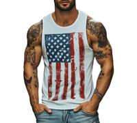 Canotta da uomo Sport Maglietta senza maniche ad asciugatura rapida traspirante Marcel uomini muscolo palestra gilet in cotone jersey uomo canotta sportiva uomo gilet palestra casual fitness, blu