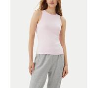 Canotta donna cotone Adidas Essentials Linear JC5797 rosa-bianco