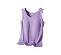 Canotta Donna Estive con Reggiseno Integrato Curvy Aderente Top Comodo Traspirante Morbido Slim Fit Canotta Palestra Moda Jogging Tank Top Tinta Unita vestibilità Spalline Fitness Canottiera