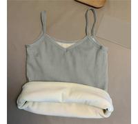 Canotta Donna Invernale Calda e Morbida in Pile(Gray One Size) | Tessuto in pile spesso, per calore superiore, ideale per inverno per freddo, morbidezza incredibile, comfort il giorno