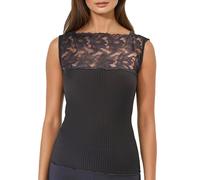 Canotta Donna Micro Lana in Pizzo Elegante Canottiera Intimo Sottogiacca Termica